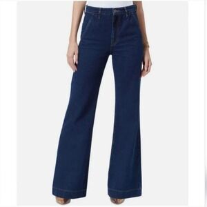 Sam Edelman Bay Flare Trouser Jean Dark Blue Denim Pants‎ Womens Size 30